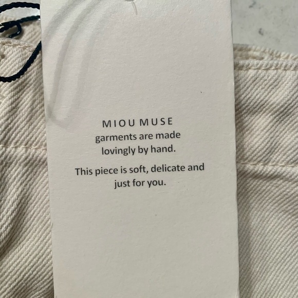 MIOU MUSE FRONT SLIT DENIM MAXI SKIRT NWT - SZ M - Picture 5 of 10